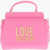 Moschino Love Faux Leather Mini Bag With Maxi Golden Plaque Pink