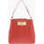 Moschino Love Quilted Faux Leather Shoulder Bag With Turn Lock Closur Red