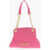 Moschino Love Quilted Mini Handle Bag With Golden Logo Pink