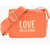 Moschino Love Faux Leather Camera Bag With Golden Logo Plaque Orange