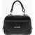 Moschino Love Faux Leather Handbag With Visible Stitching Black