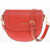 Moschino Love Faux Leather Saddle Bag With Removable Shoulder Strap Red