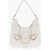 Moschino Love Textured Faux Leather Hobo Bag With Maxi Heart-Shaped C White