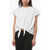 Michael Kors Cropped T-Shirt With Knot And Ton-Sur-Ton Logo White