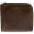 Jil Sander Leather Card Holder With Zip Closure Brown