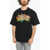 Market Front Printed Crew-Neck Herbal Remedy T-Shirt Black