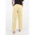 REMAIN High Waist Linen And Cotton Camino Double Pleated Pants Yellow