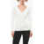 Proenza Schouler White Label Lightweight Rib Knit V-Neck Top White