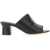 Ferragamo Slide Sandal With Gancini Ornament BLACK