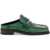 MARTINE ROSE Piton-Embossed Leather Loafers Mules GREEN