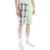 Thom Browne Funmix Madras Cotton Shorts LT GREEN
