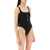 Off-White One-Piece Swimsuit With Zip And Logo BLACK