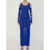 Off-White Cut-Out Net Long Dress BLUE
