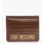 Moschino Love Crocodile Effect Faux Leather Mini Wallet With Coin Poc Brown