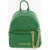 Moschino Love Quilted Faux Leather Backpack With Matched Pouch Green