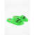 Moschino Love Logo Embossed Fluorescent Slides Green