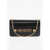 Moschino Love Faux Leather Crocodile Effect Bag With Embellished Gold Black