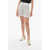 Ganni Striped Shorts With Ruffle Trims White