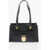 Moschino Love Faux Leather Shoulder Bag With Golden Details Black