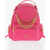 Moschino Love Faux Leather Backpack With Removable Golden Charm Pink