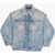 DSQUARED2 Denim Jacket With Silver And Logoed Buttons Blue