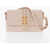 Moschino Love Faux Leather Shoulder Bag With Golden Details Beige