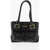 Moschino Love Faux Leather Shoulder Bag With Braided Handle Black