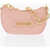 Moschino Love Quilted Faux Leather Shoulder Bag With Golden Chain Pink