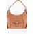 Moschino Love Faux Leather Shoulder Bag With Braided Handle Brown
