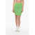 THE ATTICO Cover-Up Miniskirt With Rhinestone Logo Green