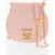 Moschino Love Faux Leather Crossbody Bag With Turn Lock Closure Pink