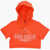 DSQUARED2 Sport Edtn.05 Contrasting Printed T-Shirt With Hood Orange