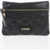 Moschino Love Hearts Embossed Faux Leather Handbag Black