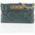 Moschino Love Quilted Faux Leather Bag With Golden Chain Green