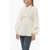 Kate Spade New York Silk And Cotton Blouse With Jewel Buttons And Ruffled Detail Beige