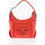 Moschino Love Faux Leather Shoulder Bag With Braided Handle Red