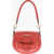 Moschino Love Faux Leather Saddle Bag With Braided Details Red