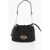 Moschino Love Solid Color Mini Bucket Bag With Removable Shoulder Str Black