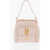 Moschino Love Faux Leather Shoulder Bag With Golden Details Beige