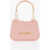 Moschino Love Faux Leather Handbag With Golden Handle And Removable S Pink