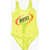 Diesel Fluo Mliafy One Piece Swimsuit With Logo-Print Yellow