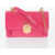 Moschino Love Faux Leather Shoulder Bag With Metal Magnetic Closure Pink