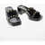 Moschino Love Rubber Sandals With Heart-Shaped Studs 5.5Cm Black