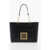 Moschino Love Faux Leather Tote Bag With Golden Details Black