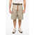 Diesel Cargo Saville Shorts With Leather-Detailing Military Green