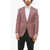 CORNELIANI Wool-Blend Academy Blazer With Hopsack Pattern Pink