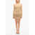 MISBHV Long-Sleeved Bodycon Dress With Ruched Detailing Beige