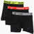 Nike Solid Color 3 Pairs Of Boxers Set With Colored Elastic Bandt Black