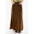 Diesel Velour De-Alb Long Skirt With Front Button-Closure Brown