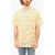 Bel-Air Athletics V-Neckline Camo Baseball Shirt With Camouflage Motif Yellow